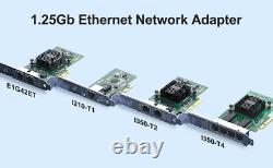 Gigabit Ethernet Server Adapter Quad SFP to PCIe x4 For Intel I350F4BLK I350-F4