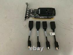 HP Nvidia Quadro P1000 PCIe 4GB Graphics Card with4 Mini DP Adapters 1ME01AA/AT