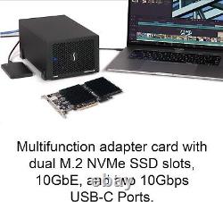 High-Speed PCIe Card with Dual NVMe SSD Slots & 10Gbps USB-C Connectivity