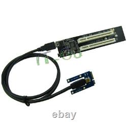 IT-GO Mini PCI-E pcie to Dual PCI Adpater with Enclosure mini pcie to 2 pci slot