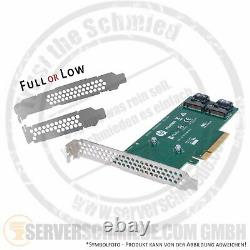 Intel HP 2x M. 2 SATA SSD Slot Storage Controller Adapter Card PCIe x4 759238-001