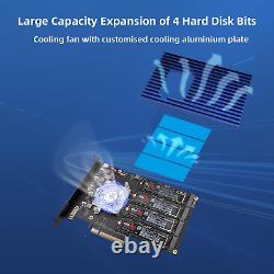 KONYEAD Quad PCIe NVMe M. 2 SSD Adapter Card-PCI with Aluminum Housing Express