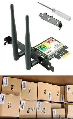 LOT OF 50 Ubit PCI-E WiFi 6 AX200 Wireless Network Card Adapter, 3k Mbps, BT 5.1