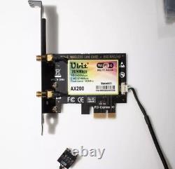 LOT OF 50 Ubit PCI-E WiFi 6 AX200 Wireless Network Card Adapter, 3k Mbps, BT 5.1