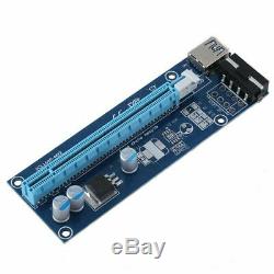 LOT USB 3.0 PCI-E Express 1x To 16x Extender Riser Card Adapter Power Cable 4Pin