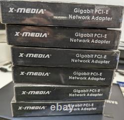 LOT of 6 X-MEDIA XM-NA3800 Gigabit PCI-E Network Adapter Sale