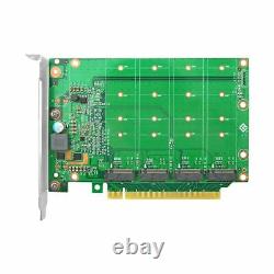 LRNV95NF Quad PCIe 3.0 x16 to 4-Port M. 2 NVMe Adapter