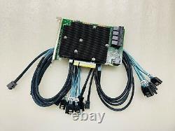 LSI SAS 9300-16I 12GB/S HBA BUS ADAPTER CARD IT Mode 4SFF-8643 SATA Cable US