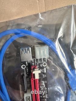 Lot 21 Lot of 21 PCI-E 1x to 16x Powered USB3.0 GPU Riser Extender Adapter Card