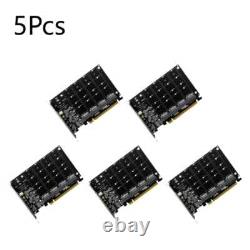 Lot 4 Port M. 2 NVME SSD To PCIE X16 Adapter Converter Card Support 2230/2242
