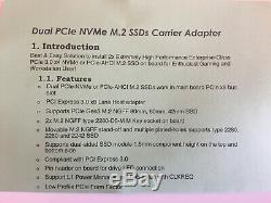 Lycom DT-130 Bifurcation Riser (2 x M. 2 NVME PCIe SSD) Adapter Card