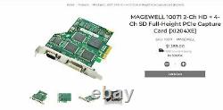 MAGEWELL 2-Ch HD PCIe Capture Card (XI204XE) witho adapters