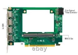 MXM to PCIe Adapter/Riser card MXM 3.0/3.1 4x HDMI 8-pin power connector