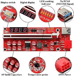 MZHOU 6PACK PCI-E 1X to 16X Riser Card VER013 Pro Pcie Riser Adapter Card Ethe