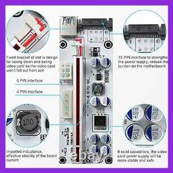 MZHOU PCI E 1X To 16X Riser Card Graphics Extension Powered Adapter W 24In USB 3