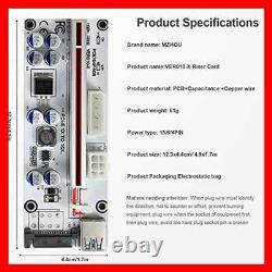 MZHOU PCI E 1X To 16X Riser Card Graphics Extension Powered Adapter W 24In USB 3
