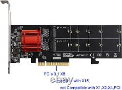 M. 2 Nvme Pcie Adapter, M. 2 Nvme NGFF SSD to Pci-E 3.1 Gen3 X8 X16 Card NEW