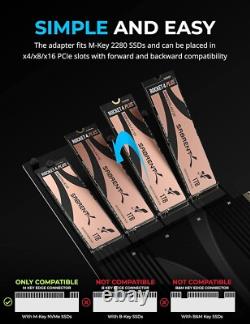 M-Key NVMe SSD to PCIe 3.0 x4 Adapter Card Seamless Installation Included