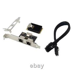 Mini PCIE Gigabit Ethernet Card with 2 Port RJ45 Wired Computer Adapter