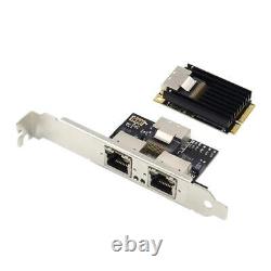 Mini PCIE Gigabit Ethernet Card with 2 Port RJ45 Wired Computer Adapter