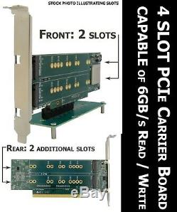 NEW 4 Slot PCIe M. 2 SSD RAID Amfeltec Quad Adapter Card Mac Pro 2008 2012 RAID