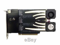 NEW Amfeltec 6-Slot PCIe M. 2 SSD Hexa Slot Adapter Card RAID for Mac Pro NEU