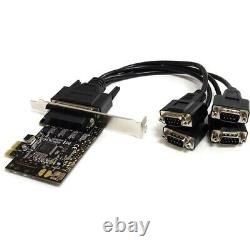 NEW Startech PEX4S553B 4 Port RS232 PCI Express Serial Card with Breakout Cable
