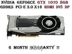 NVidia GeForce GTX 1070 8GB GDDR5 PCI-Express 3.0 x16 X3R6M Graphics Video Card