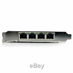 New Startech. Com 4 Port Pci Express Gigabit Ethernet Nic Network Adapter Card