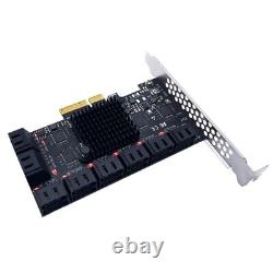 PCIE Card PCIe to 16 Ports 3.0 6Gbps Adapter Card for Office Computer