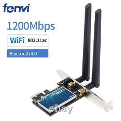 PCIE Wifi Card Daul Band 2.4GHz 5GHz 1200Mbps Wifi Bluetooth Adapter for Desktop