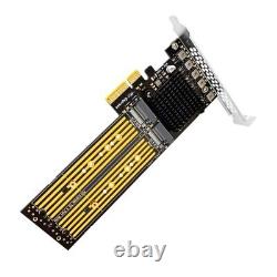 PCIE to Nvme 2.0 Adapter 4 Port PCIE to Nvme 2.0 Expansion Card High Speed