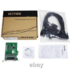 PCIE to RS232 8 Ports Serial Card High Speed DR62 Adapter Com DB9 Connector 4U