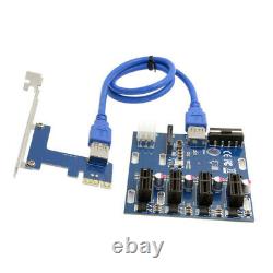 PCI-E 1 to 4 Splitter 1 x PCI Express Riser Card HUB Adapter ITX to External