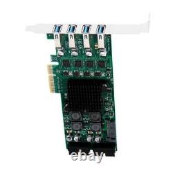PCI-E to USB Adapter (4 USB3.0 + 19Pin) Expansion Card PCI E to USB Add in Card