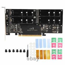 PCI-E x16 Adapter M. 2 NVMe 4Bay Solid State Drive Hard Disk Array Card for Win