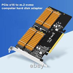 PCI-E x16 Adapter M. 2 NVMe 4Bay Solid State Drive Hard Disk Array Card for Win