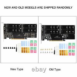 PCI-E x16 Adapter M. 2 NVMe 4Bay Solid State Drive Hard Disk Array Card for Win