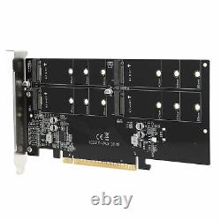 PCI-E x16 Adapter M. 2 NVMe 4Bay Solid State Drive Hard Disk Array Card for Win
