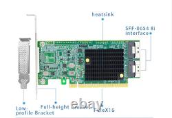 PCI Express 4.0 x16 to Two SlimSAS SFF-8654 8i Retimer Adapter-LRNV9F24