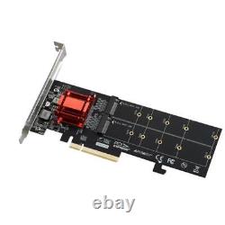 PCI-e 3.1 x8 Expansion Card Adapter Support 2 x for. 2 (for for Key) NVMe SSD
