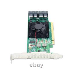 PCIe3.0 x16 to 4 x U. 2 NVMe SSD switch Adapter with PLX8747 controller