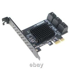 PCIe 2.0 x1 to SATA III 6 Ports Adapter Card Marvell Chipset Non-Raid