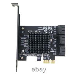PCIe 2.0 x1 to SATA III 6 Ports Adapter Card Marvell Chipset Non-Raid