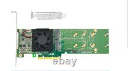 PCIe 3.0 X 8 to 2 Port M. 2 NVMe SSD Adapter Card Support 22110mm M. 2 SSD with Lo