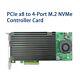 Pcie 3.0 X8 To 4 Xm. 2 Ssd Nvme Switch Adapter Switch Card With Heatsink