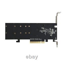 PCIe 3.1 x8 ASM1812 to 2 port M. 2 NVMe SSD Adapter expansion card