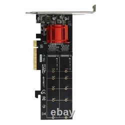 PCIe 3.1 x8 ASM1812 to 2 port M. 2 SSD Adapter Expansion Card Dual M-key for Nvme