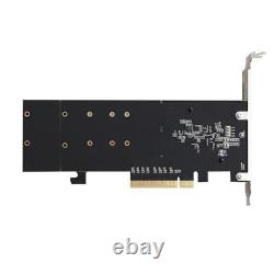 PCIe 3.1 x 8 to 2 m2 Port SSD Adapter Dual Expansion Card m-key to Pci-e Convert