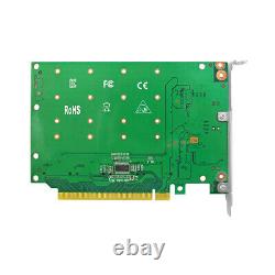 PCIe 4.0 x16 to 4-Port M. 2 NVMe Adapter Card